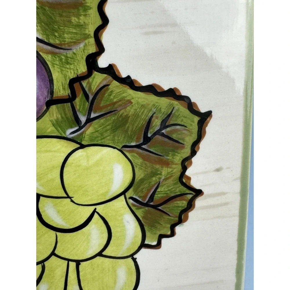 Florida Marketplace Grapes Ceramic Hot Plate Trivet Tile 8